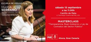 Escuela de verano - Masterclass - Transparencia, Buen Gobierno y Ley de Contratos de la Administración Pública - María Jesús Serrano